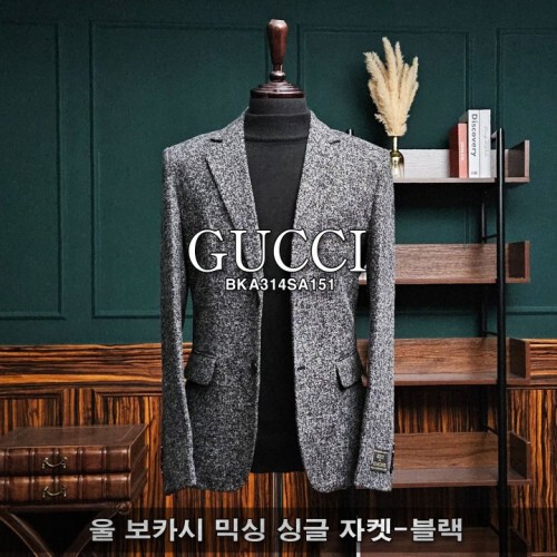  구* 울 보카시 믹싱 싱글 자켓