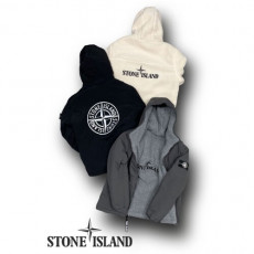 stone islan* 스톤아일랜* 플리스&가먼트다이 나일론 리버시블 리플렉티브 후드 쉘 파카