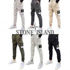 stone islan* 스톤아일랜* 가먼트 다잉 피치 기모 카고 조거 스판 팬츠