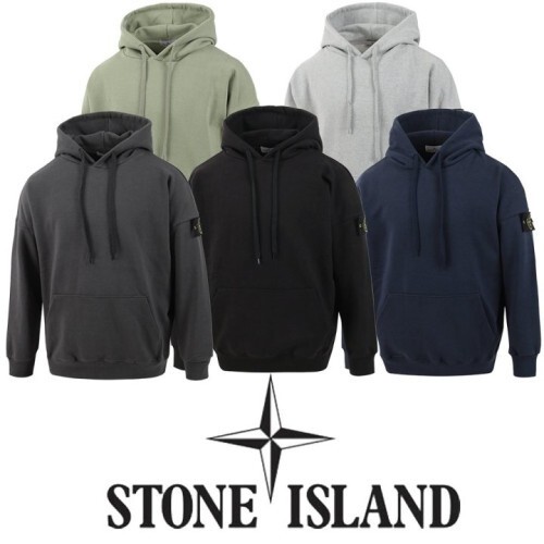 stone islan* 스톤아일랜* 헤비쭈리 오바핏 와펜 후드