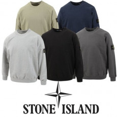 stone islan* 스톤아일랜* 헤비쭈리 오바핏 와펜맨투맨