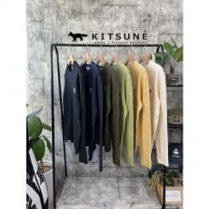 maison kitsun* 메종키츠* 폭스헤드 케이블 니트
