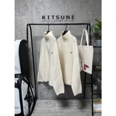 maison kitsun* 메종키츠* 하찌 하프집업니트
