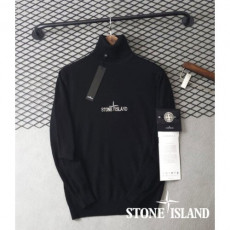 stone islan* 스톤아일랜* 컬러 와펜 패치 터틀넥 울 니트