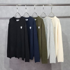 comme des garco** 꼼데가릇송 화이트와펜 베이직 니트