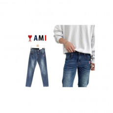 ami 아미 스몰패치 히든밴딩 청바지