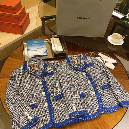 톰브라* 여성용 편직 스타일 배색 자켓
