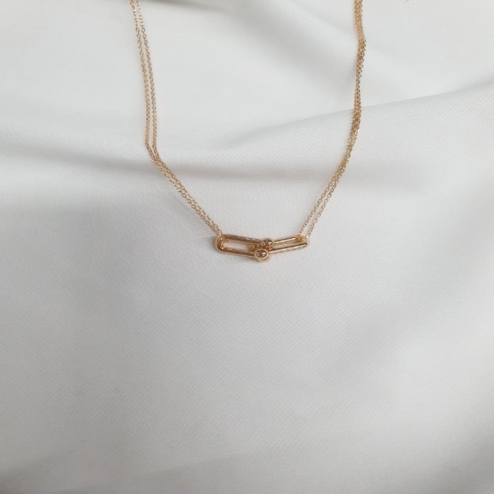T 데일리 더블 링크 목걸이