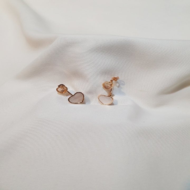 쇼파* 해피하트 자개 다이아 귀걸이