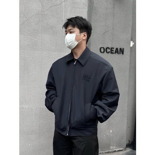 미우미* 24fw 패치로고 해링턴 자켓 (남녀공용)