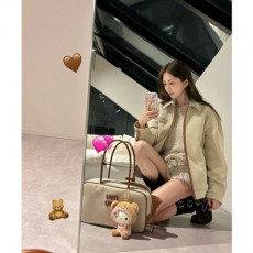 미우미* 24fw 뉴 캔버스 패치워크 더블 지퍼 자켓 (남녀공용)