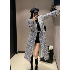 샤* 칼라트위드 롱코트