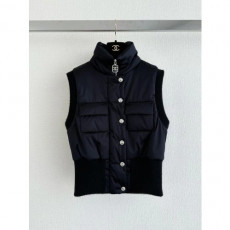 샤* 23fw 코코네쥬 cc 버튼 패딩조끼 점퍼 블랙 p74348v