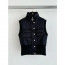 샤* 23fw 코코네쥬 cc 버튼 패딩조끼 점퍼 블랙 p74348v