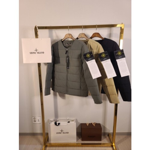 stone islan* 스톤아일랜* 스트라이프 퀄팅 패딩점퍼