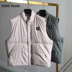 stone islan* 스톤아일랜* 덕다운 사각패치 패딩 조끼