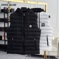 stone islan* 스톤아일랜* 자수패치 경량 패딩 조끼