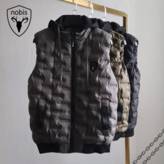 nobis 노비스 패치 패턴 패딩 후드 조끼