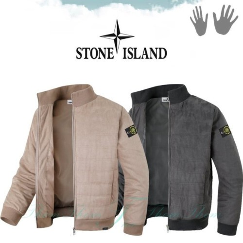 stone islan* 스톤아일랜* 방풍 스웨이드 패딩 점퍼
