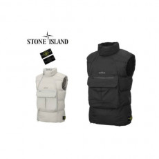 stone islan* 스톤아일랜* 패치 로고 지퍼 패딩조끼