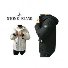stone islan* 스톤아일랜* 숏 덕다운 슬림패딩