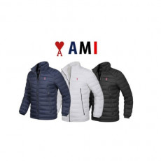 ami 아미 스몰패치 빅지퍼 경량패딩