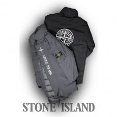 stone islan* 스톤아일랜* 에코닐 하이넥 헤비 리플렉티브 하프 롱 패딩야상 세미오버핏