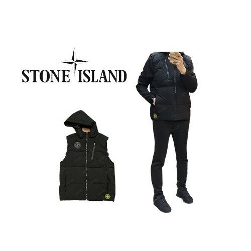 stone islan* 스톤아일랜* 후드 패딩조끼