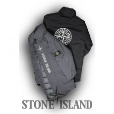 stone islan* 스톤아일랜* 에코닐 하이넥 헤비 리플렉티브 하프 롱 패딩야상