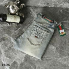 구찌 엠보 로고 데님팬츠