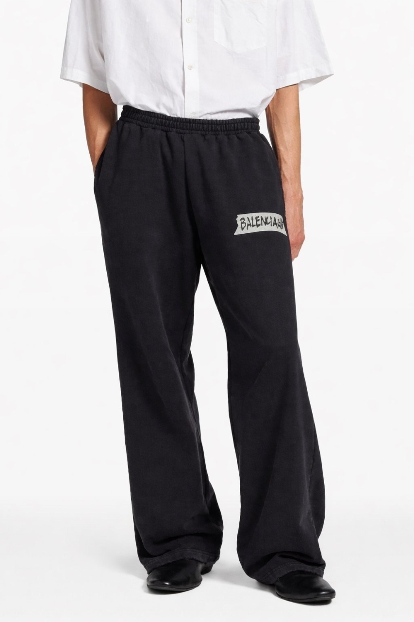 발렌시아가 마스킹테이프 배기 팬츠