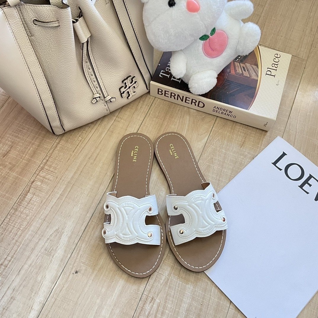 셀린느 아크 드 트리옹프 플랫 샌들