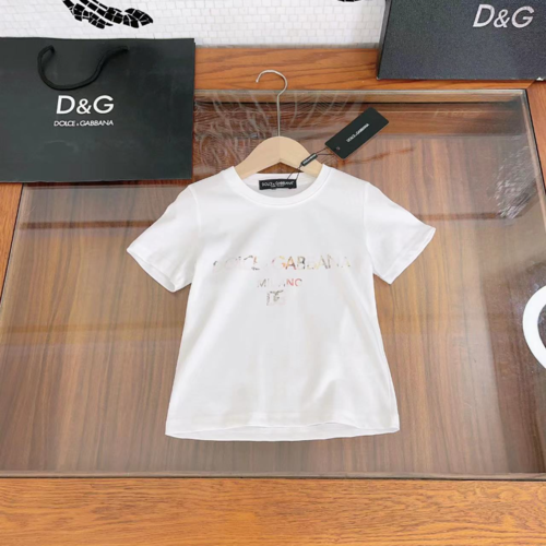 DG 24SS 라운드넥 반팔 아동용 티셔츠