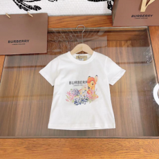 Burberr* 24SS 라운드넥 반팔 아동용 티셔츠
