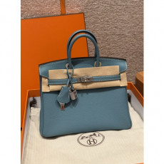에르메스 버킨백 25 토고 은장 컬러: 75/Bleu jean